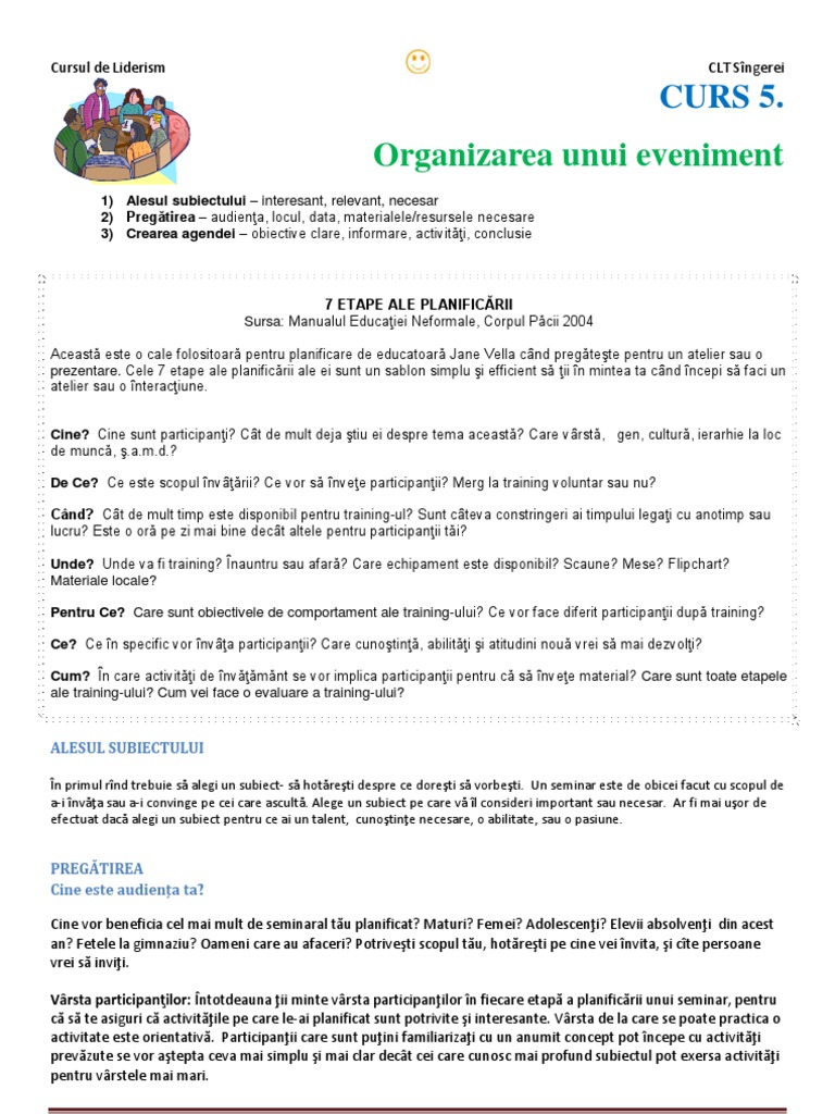 Organizarea Unui Eveniment