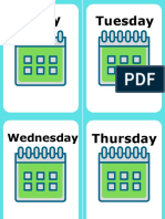 Days of The Week Flashcards