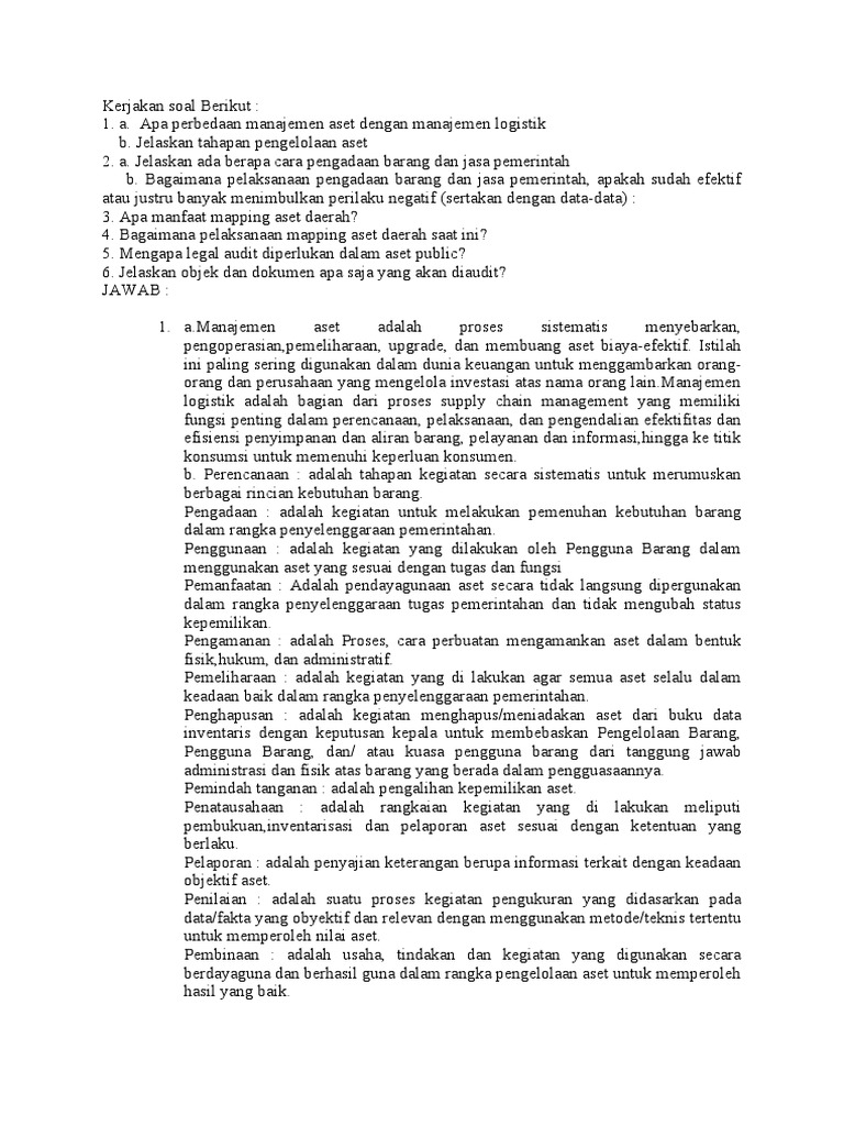 Tugas 1 Adpu4534 Manajemen Logistik Organisasi Publik Pdf