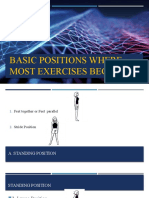 Basic Positions Where Most Exercises Begin