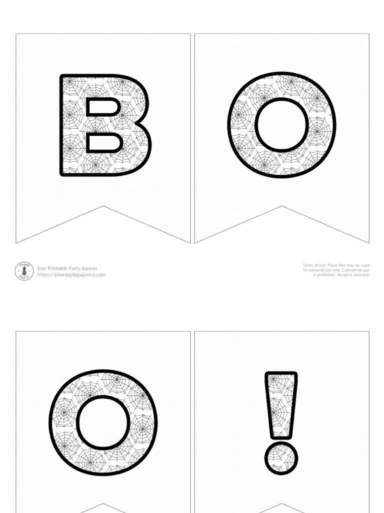 Printable Boo Banner PDF