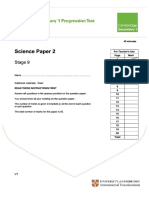Science Paper 2 Science Paper 2: Stage 9 Stage 9