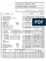 Check List Semanal Manutencao Preventiva