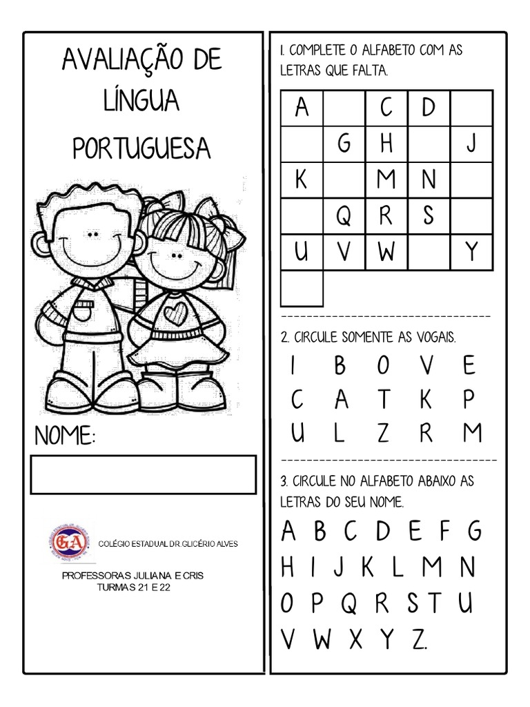 Avaliação de Português - 2º Ano | PDF | Comunicação humana | Linguística