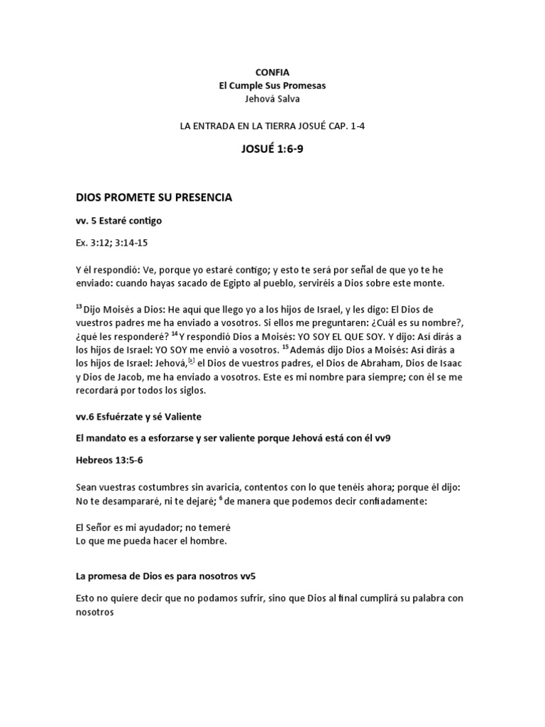 Josué 1 6-9 | PDF | Moisés | Joshua