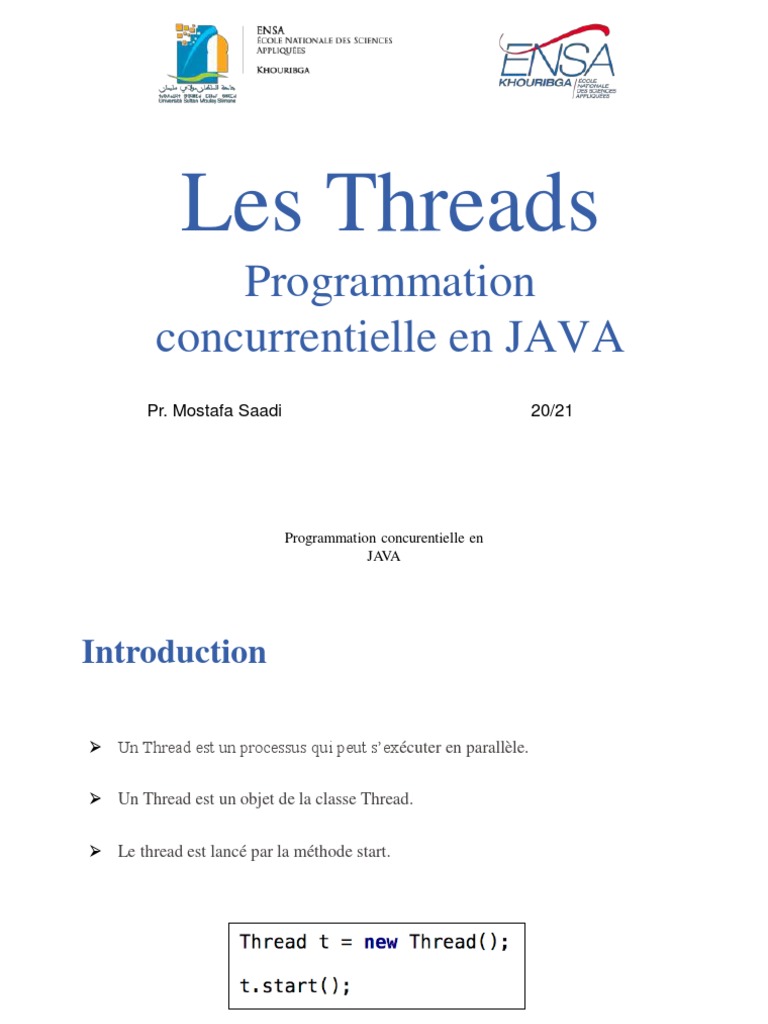Programmation Concurrentielle en Java | PDF | Thread (informatique ...