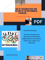 Evaluation of Management and Organization of Intramural Program