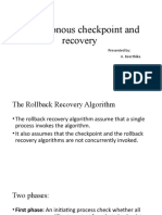 Synchronous Checkpoint and Recovery