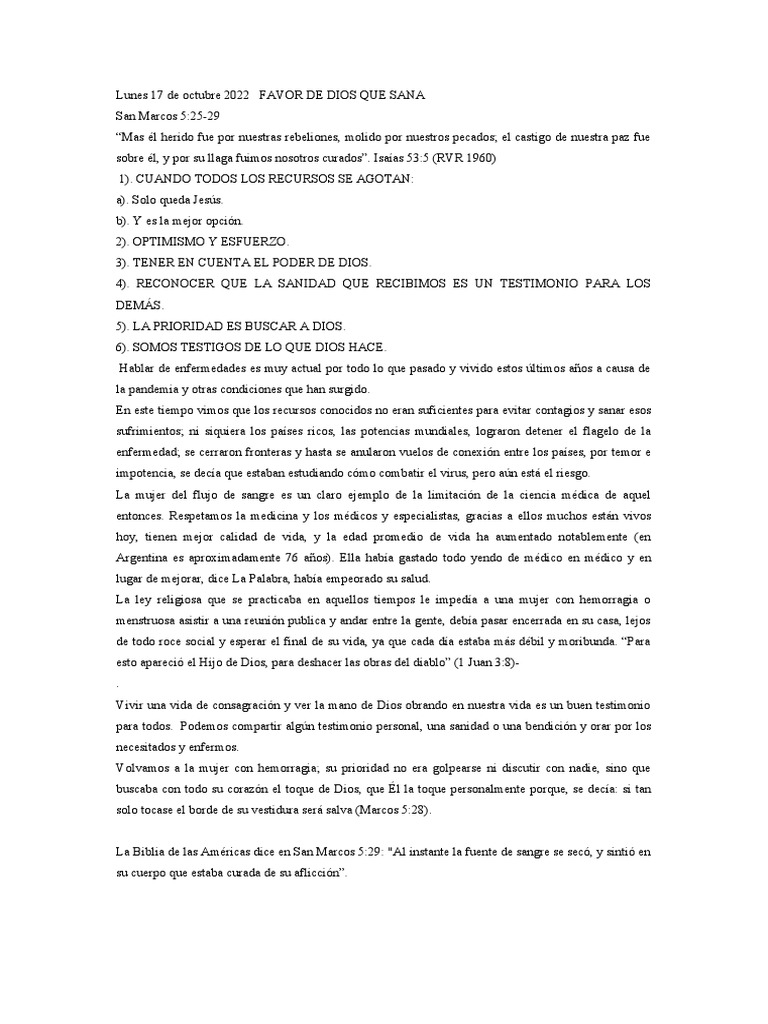 Fe y Sanidad: El Poder de Dios | PDF | Oración | Jesús