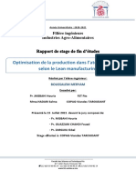 Optimisation de La Production Dans L'atelier Abattage Selon Le Lean Manufacturing - MERYAM BOUSSALEM