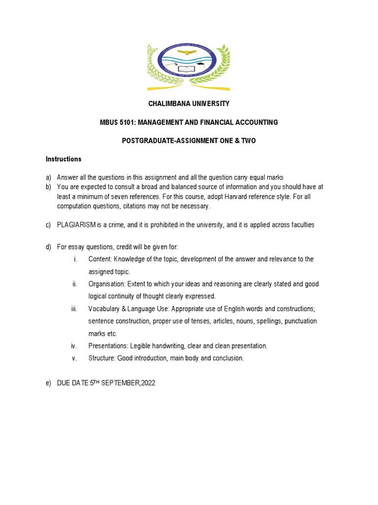 Management And Financial Accounting Assignment 1 Pdf Debits And