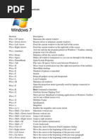 Windows 7 Keyboard Shortcuts