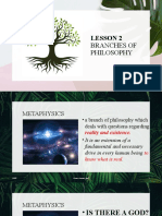 Lesson 2 Branches of Philosophy