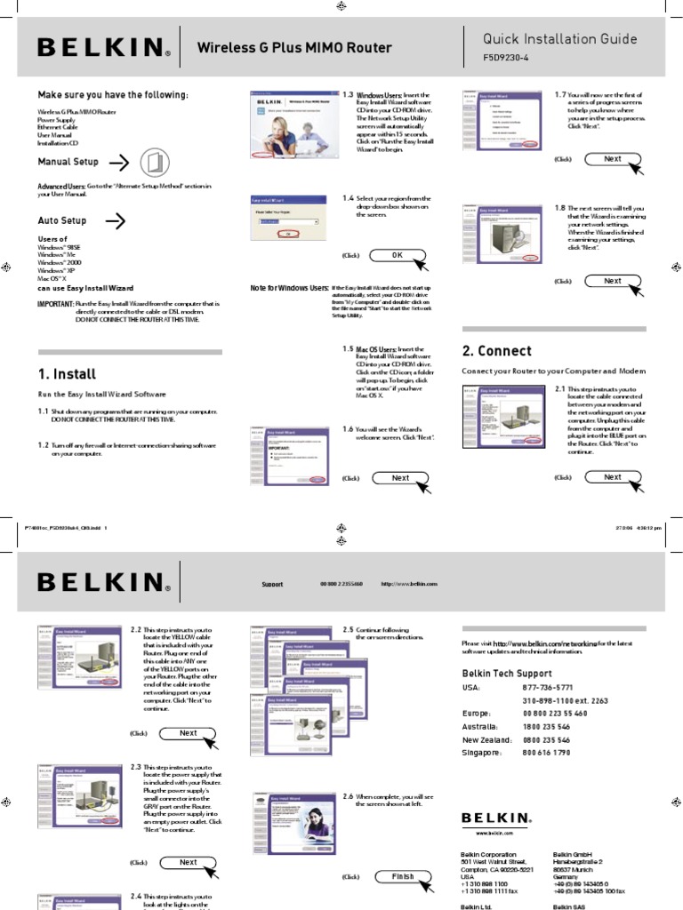 Wireless G Plus MIMO Router: Quick Installation Guide | PDF ...