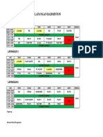 Jadwal Lapangan Badminton