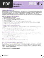 Application Form - Supplementary Welfare Allowance (SWA1) | PDF ...