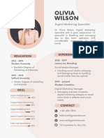 White Modern Digital Marketing Specialist Resume