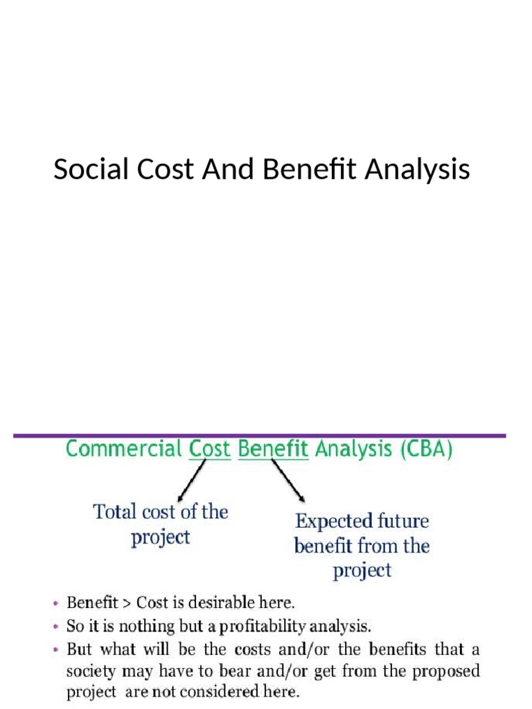 Social Cost Benefit Analysis PDF