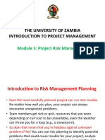 Module 5 - Project Risk Minimisation