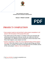 Module 6 - Project Closure and Termination