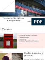 Prezentarea Obiectelor de Corespondenta