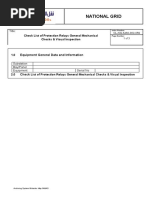 CL-NG-6460-002-056 Checklist For Protection Relays General Mechanical Checks - Visual Inspection Rev00