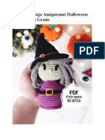 Pequena Bruja Amigurumi Halloween PDF Patron Gratis