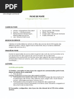 Fiche de Poste : Secrétaire Administratif | PDF | Secrétaire | la ...