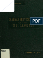 Grammar and Vocabulary of The Tupi Language