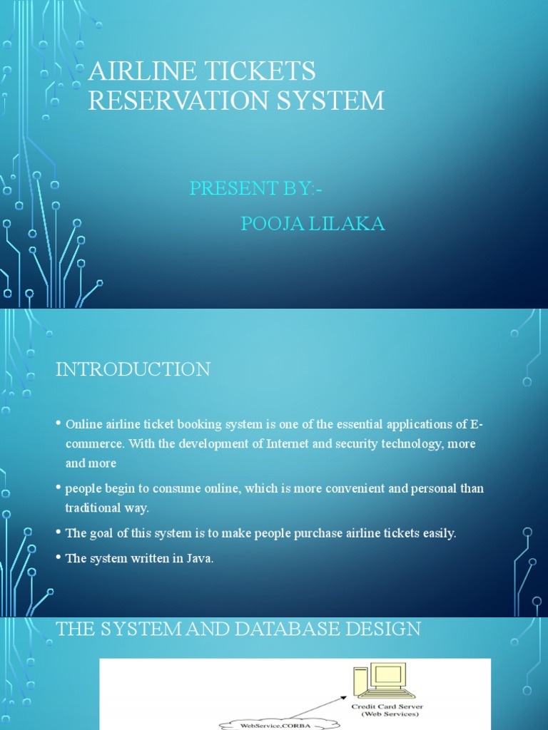 Airline tickets reservation system pdf