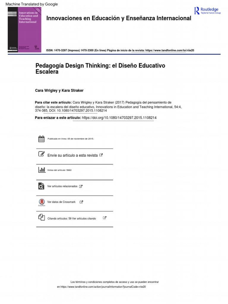 Design Thinking Pedagogy The Educational Design Ladder | PDF | El ...