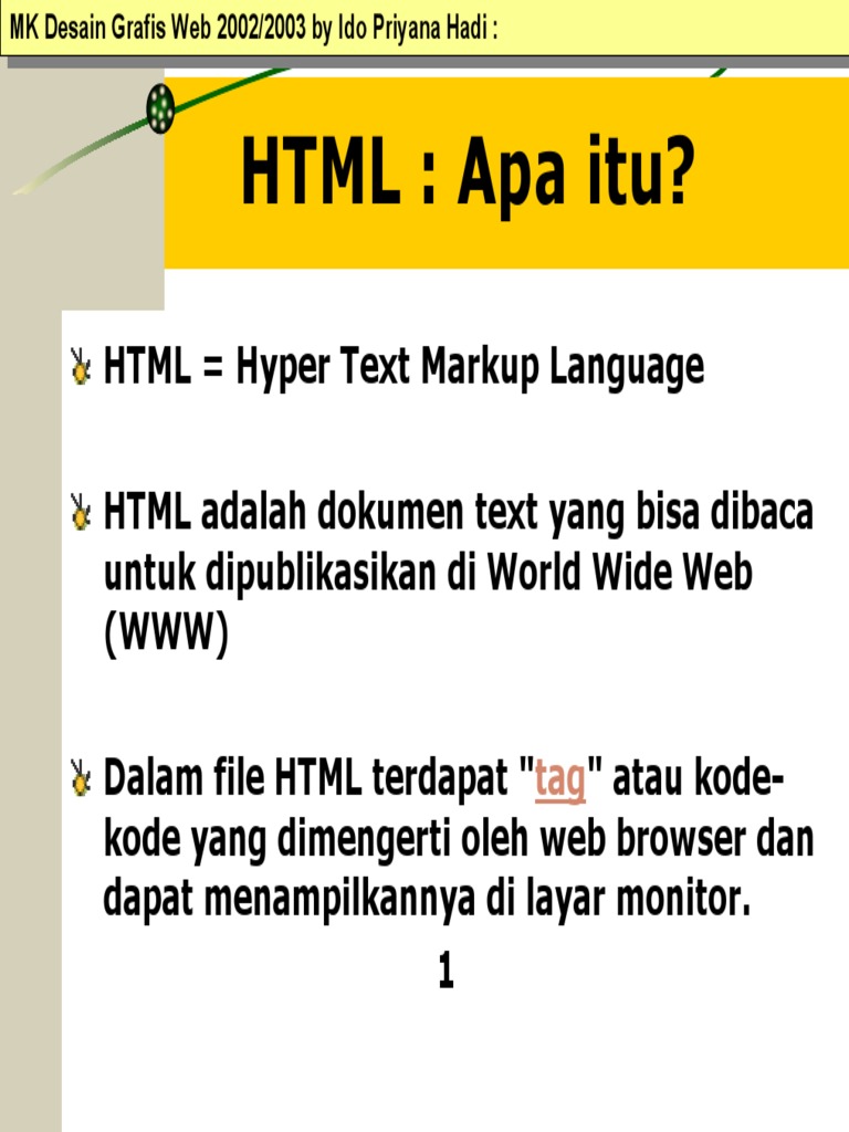 Adoc pub html apa itu html hyper text markup language html pdf