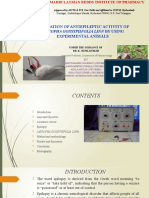 Evaluation of Antiepileptic Activity of Jatropha Gossypifpolia