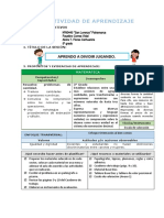 Sesiónes de Aprendizaje Del 15 de Julio Division