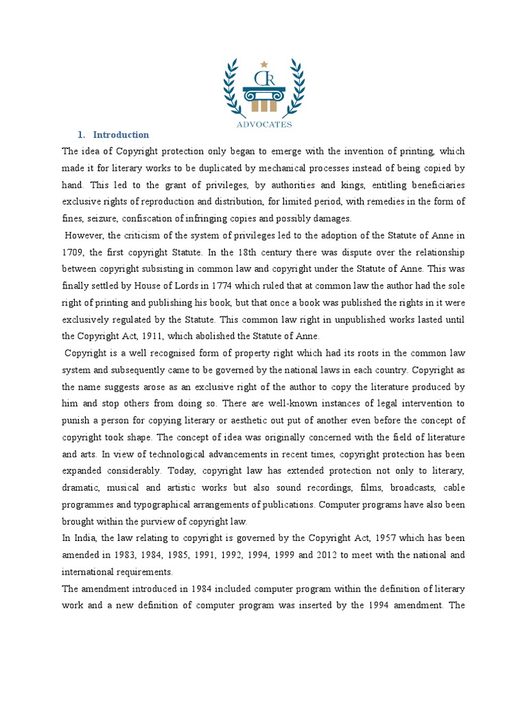 Evolution of Copyright Law | PDF | Copyright | Copyright Law Of The ...