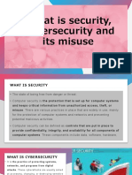 What Is Security, Cybersecurity and Its Misuse