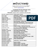 Collegiate Calendar 2022