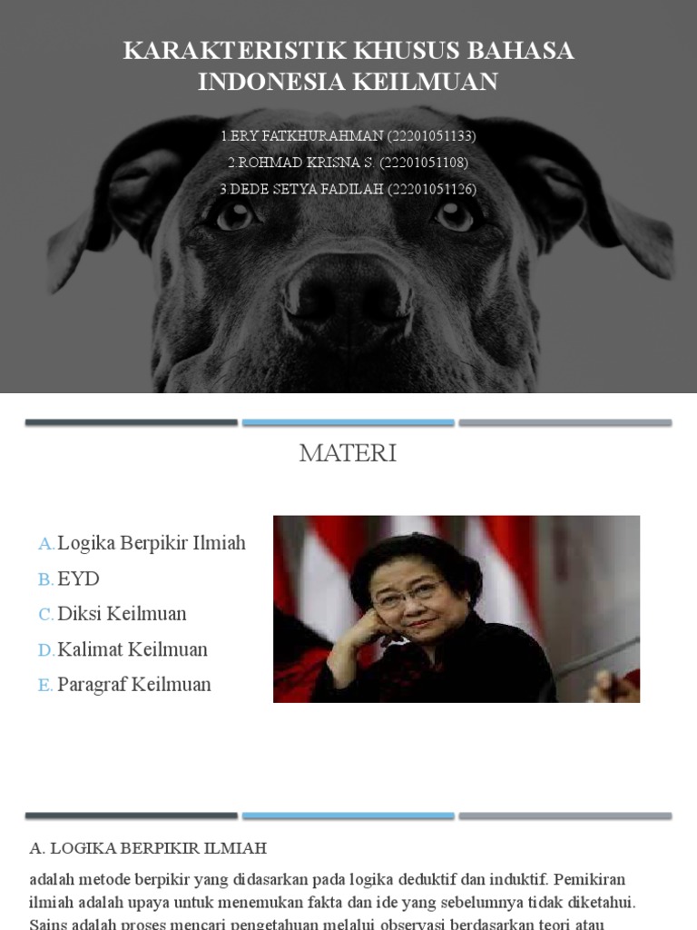 Karakteristik Khusus Bahasa Indonesia Keilmuan | PDF