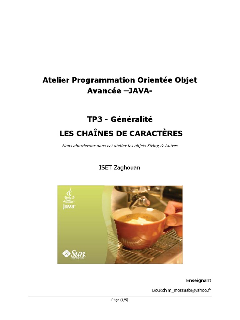 Manipulation des chaînes en Java | PDF | Java (Langage de programmation ...