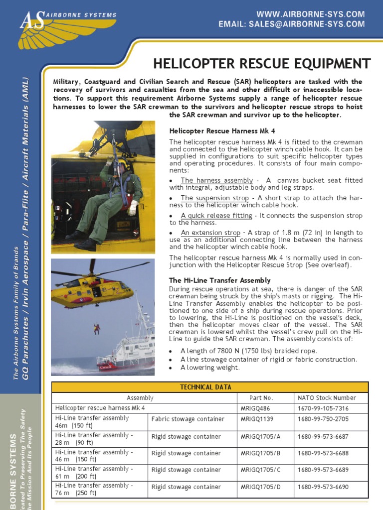 Helicopter Rescue Sshrh2262010 A4 28672600 | PDF | Search And Rescue ...