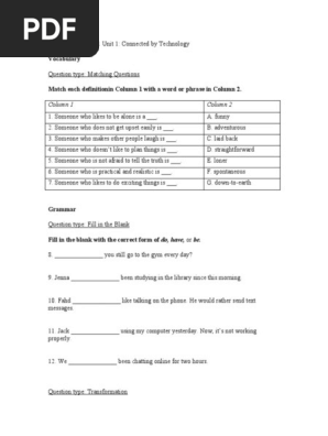 MG2.1_SA_ Unit 1_test_without answers