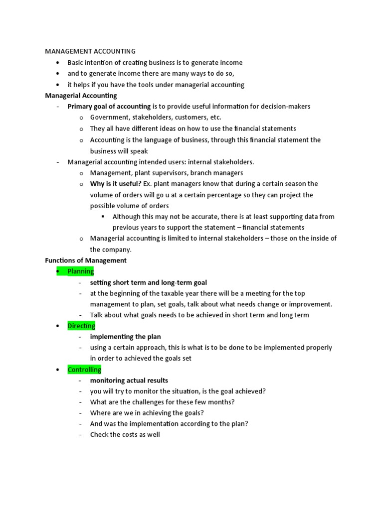 Management Accounting Pdf Management Accounting Accounting
