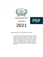 Reglamento de Admision 2021 Instituto Chota