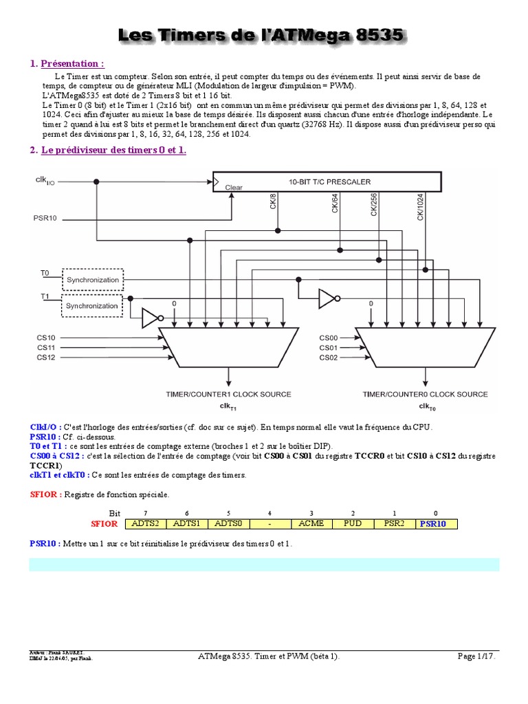 Timer et PWM sur ATMega 8535 | PDF | Ingénierie informatique ...