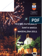 Festes Patronals Santa Maria Magdalena 2011 (Programa Mano)
