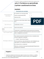 Examen - (AAB01) Cuestionario 1 - Fortalezca Su Aprendizaje Dando Respuesta Al Primer Cuestionario en Línea