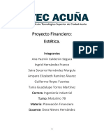 Proyecto Financiero ESTETICA