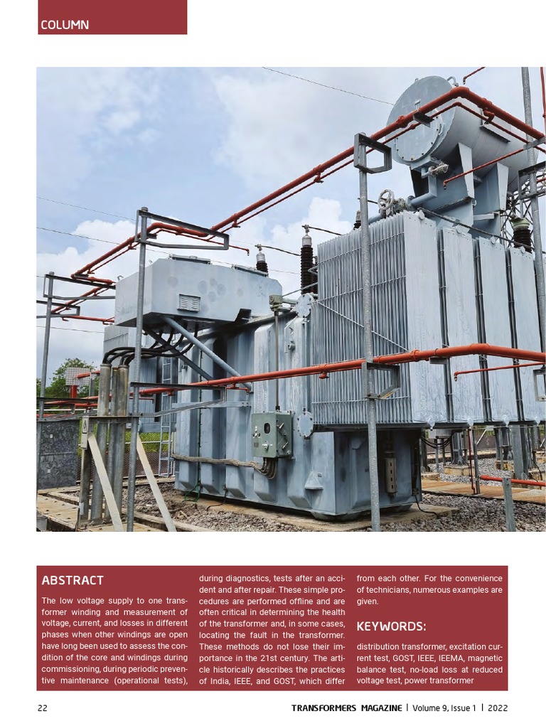 22-30 Column - Field Testing Methods I - V Gurin | PDF | Transformer ...
