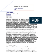 Análisis Del Concepto de Dependencia Emocional - Jorge Castelló