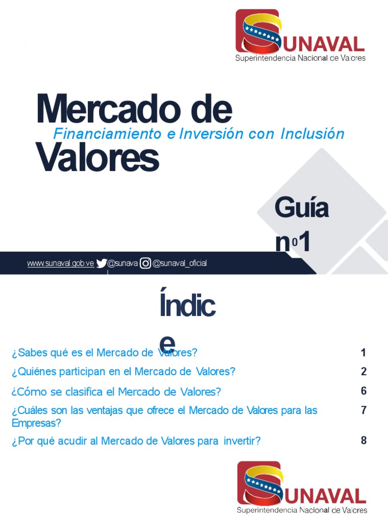 Guia #1 El Mercado de Valores PDF | PDF | Bolsa | Bolsa de Valores